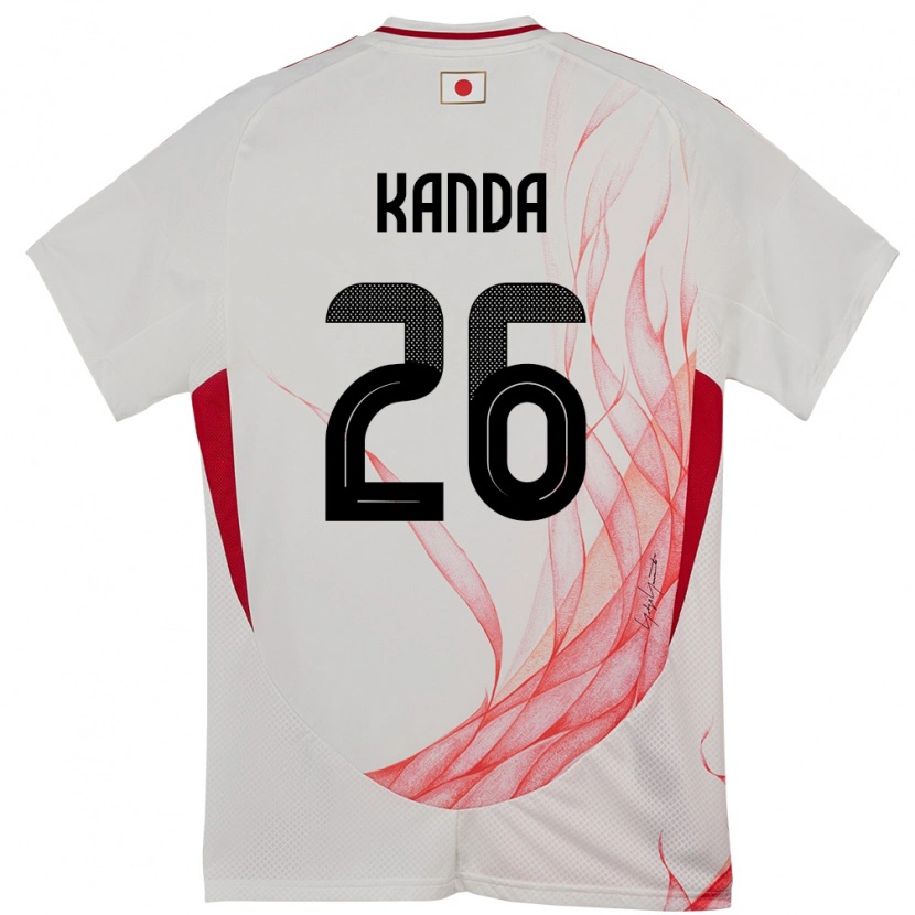 Danxen Kinder Japan Hiroto Kanda #26 Weiß Auswärtstrikot Trikot 24-26 T-Shirt Schweiz