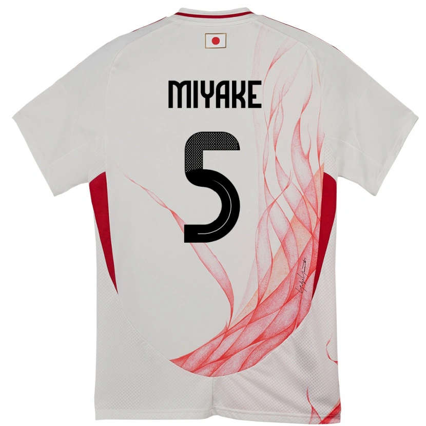 Danxen Kinder Japan Shiori Miyake #5 Weiß Auswärtstrikot Trikot 24-26 T-Shirt Schweiz