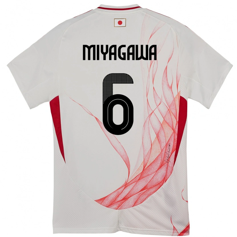 Danxen Kinder Japan Asato Miyagawa #6 Weiß Auswärtstrikot Trikot 24-26 T-Shirt Schweiz