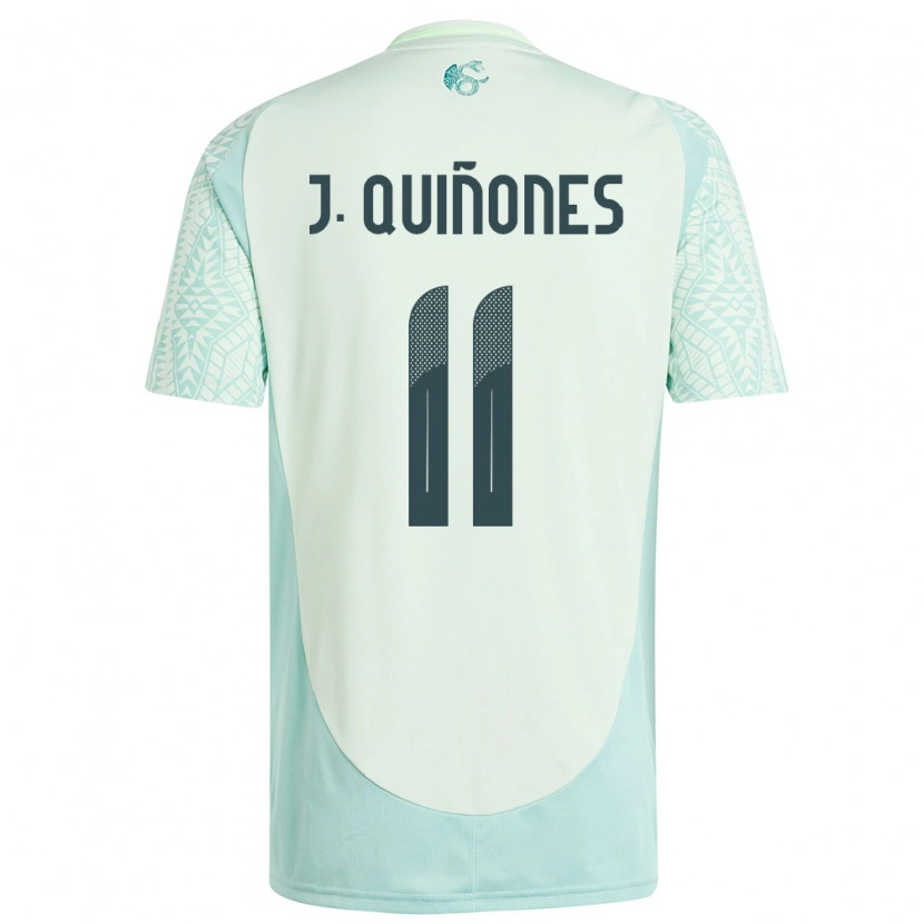 Danxen Kinder Mexiko Julián Quiñones #11 Leinengrün Auswärtstrikot Trikot 24-26 T-Shirt Schweiz