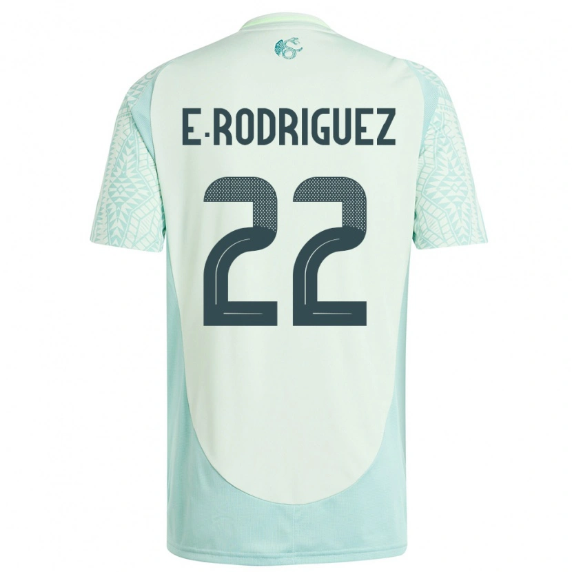 Danxen Kinder Mexiko Emi Rodríguez #22 Leinengrün Auswärtstrikot Trikot 24-26 T-Shirt Schweiz