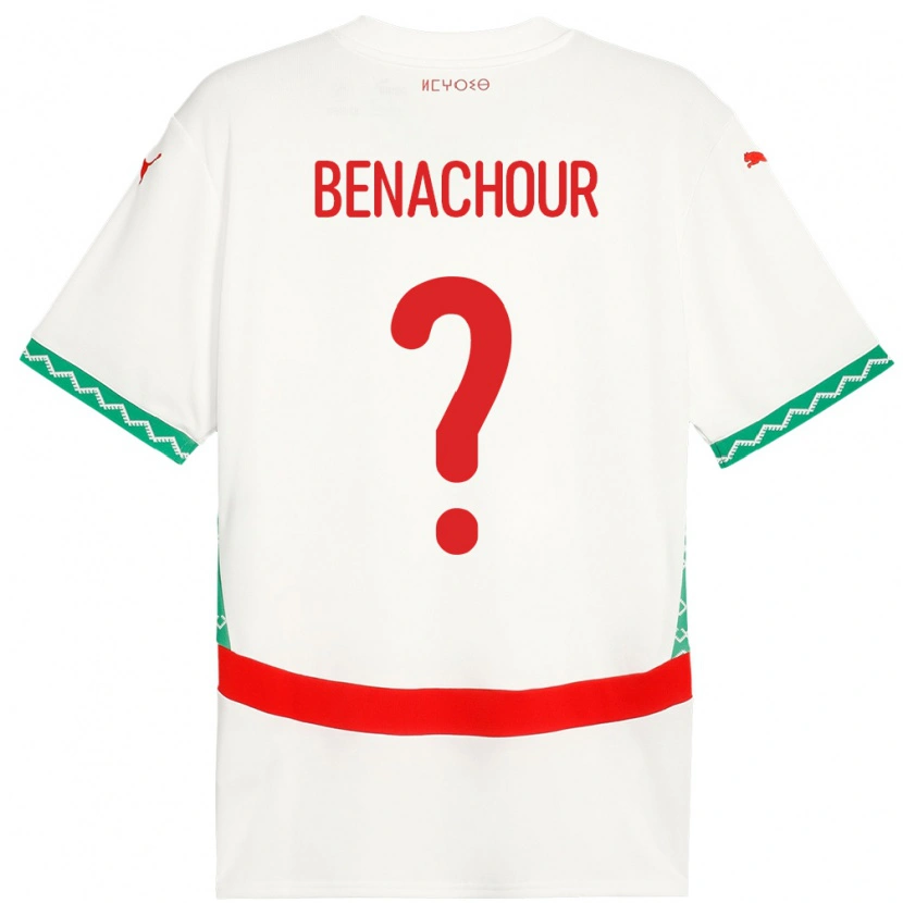 Danxen Kinder Marokko Illyès Benachour #0 Weiß Auswärtstrikot Trikot 24-26 T-Shirt Schweiz