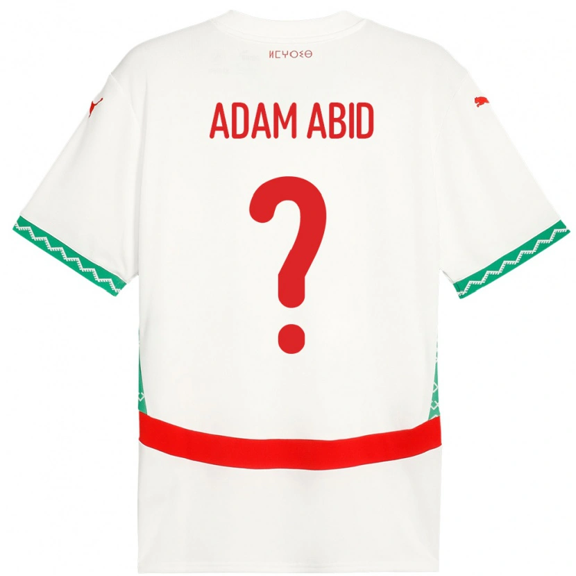 Danxen Kinder Marokko Mohamed Adam Abid #0 Weiß Auswärtstrikot Trikot 24-26 T-Shirt Schweiz