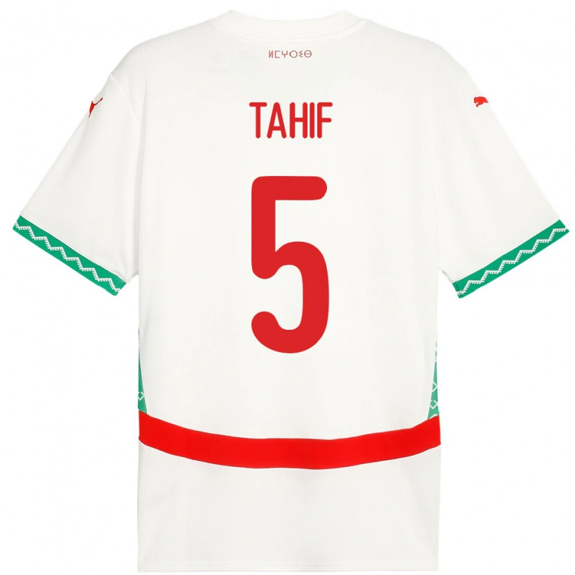 Danxen Kinder Marokko Adil Tahif #5 Weiß Auswärtstrikot Trikot 24-26 T-Shirt Schweiz