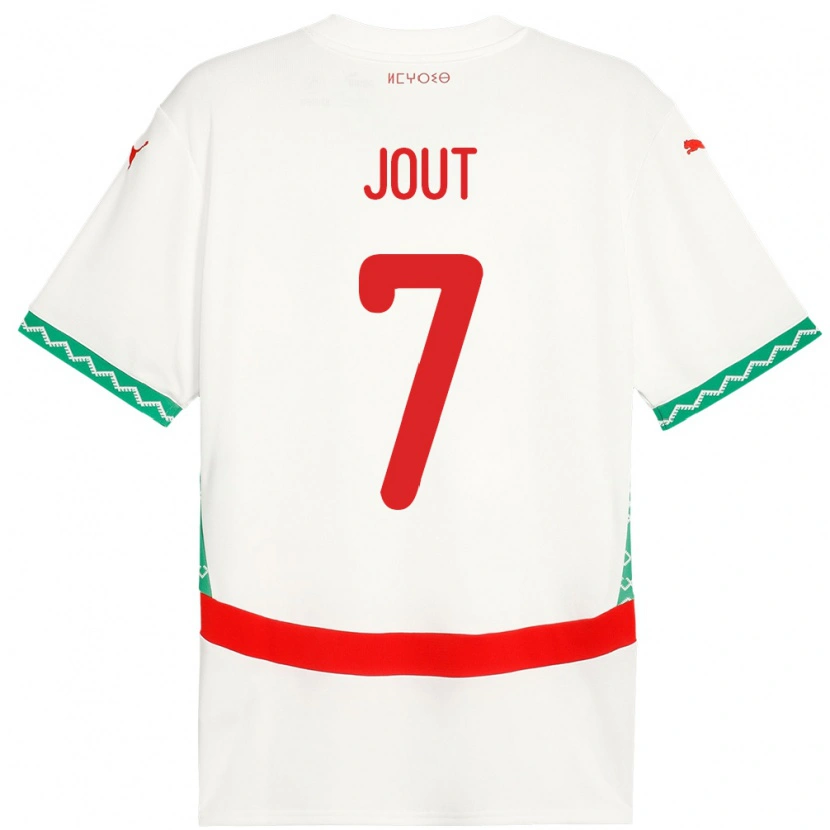 Danxen Kinder Marokko Adam Jout #7 Weiß Auswärtstrikot Trikot 24-26 T-Shirt Schweiz