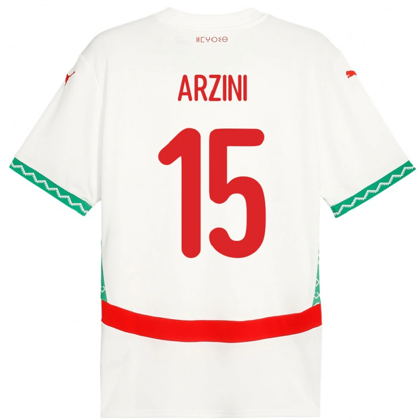 Danxen Kinder Marokko Ilyas Arzini #15 Weiß Auswärtstrikot Trikot 24-26 T-Shirt Schweiz