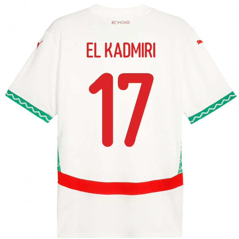 Danxen Kinder Marokko Ugo Lamare El Kadmiri #17 Weiß Auswärtstrikot Trikot 24-26 T-Shirt Schweiz