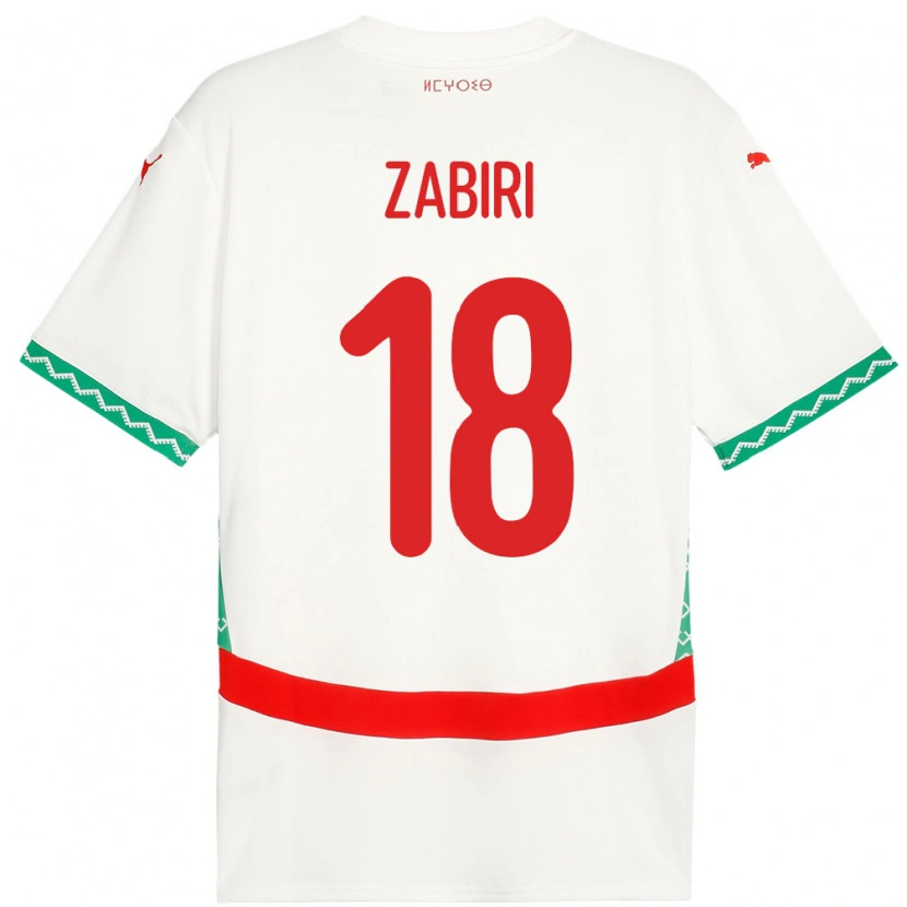 Danxen Kinder Marokko Yassir Zabiri #18 Weiß Auswärtstrikot Trikot 24-26 T-Shirt Schweiz