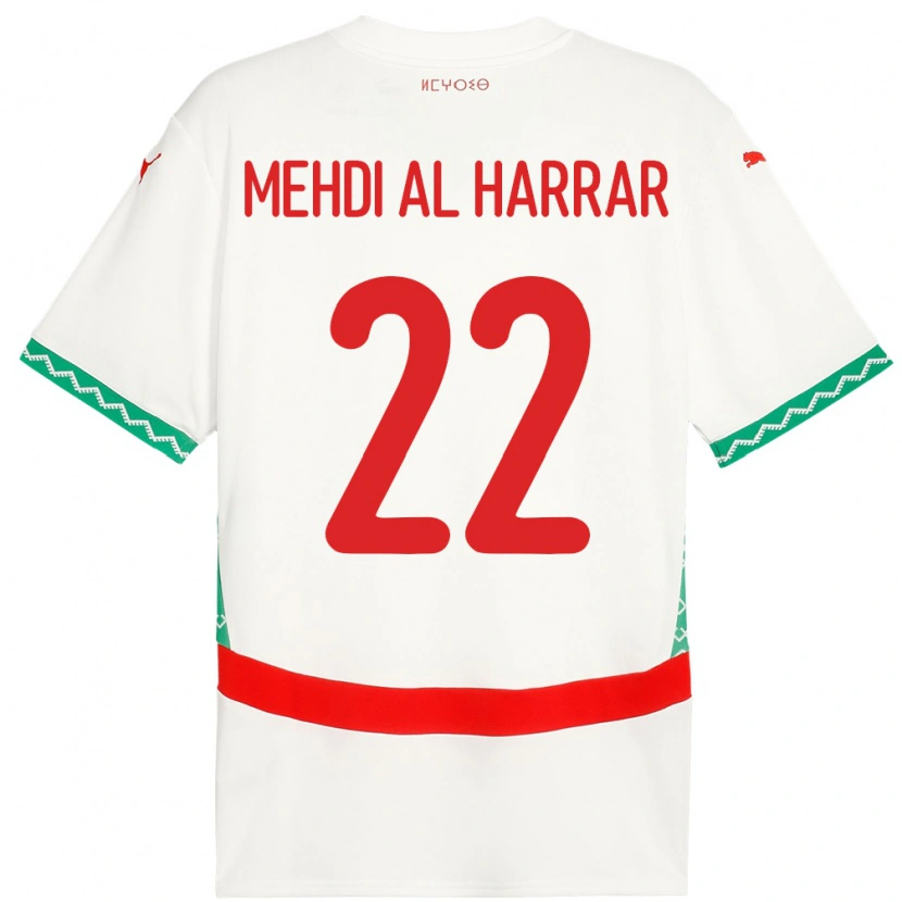 Danxen Kinder Marokko El Mehdi Al Harrar #22 Weiß Auswärtstrikot Trikot 24-26 T-Shirt Schweiz