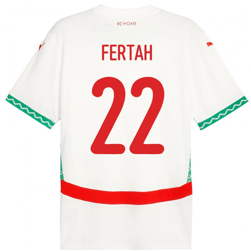 Danxen Kinder Marokko Amine Fertah #22 Weiß Auswärtstrikot Trikot 24-26 T-Shirt Schweiz
