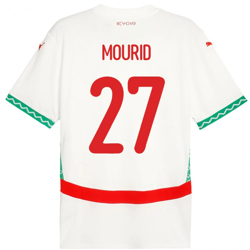 Danxen Kinder Marokko Aymane Mourid #27 Weiß Auswärtstrikot Trikot 24-26 T-Shirt Schweiz