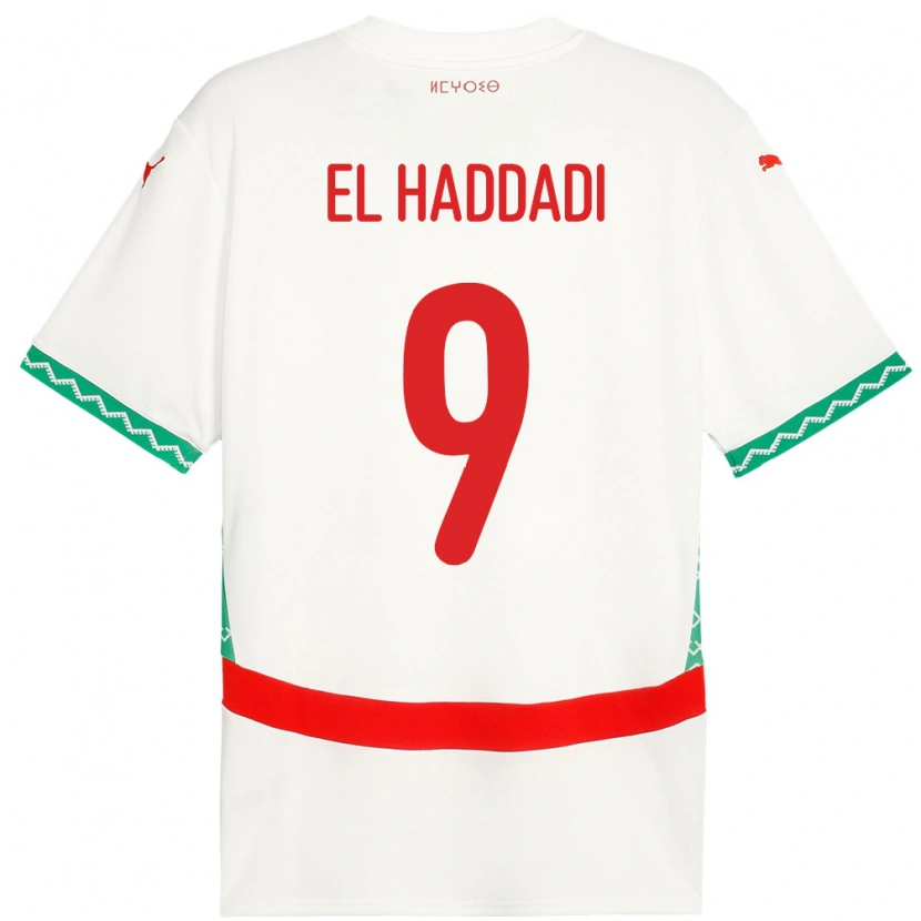 Danxen Kinder Marokko Munir El Haddadi #9 Weiß Auswärtstrikot Trikot 24-26 T-Shirt Schweiz