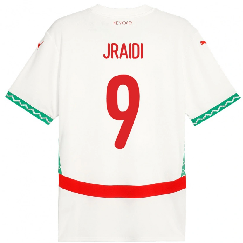 Danxen Kinder Marokko Ibtissam Jraidi #9 Weiß Auswärtstrikot Trikot 24-26 T-Shirt Schweiz