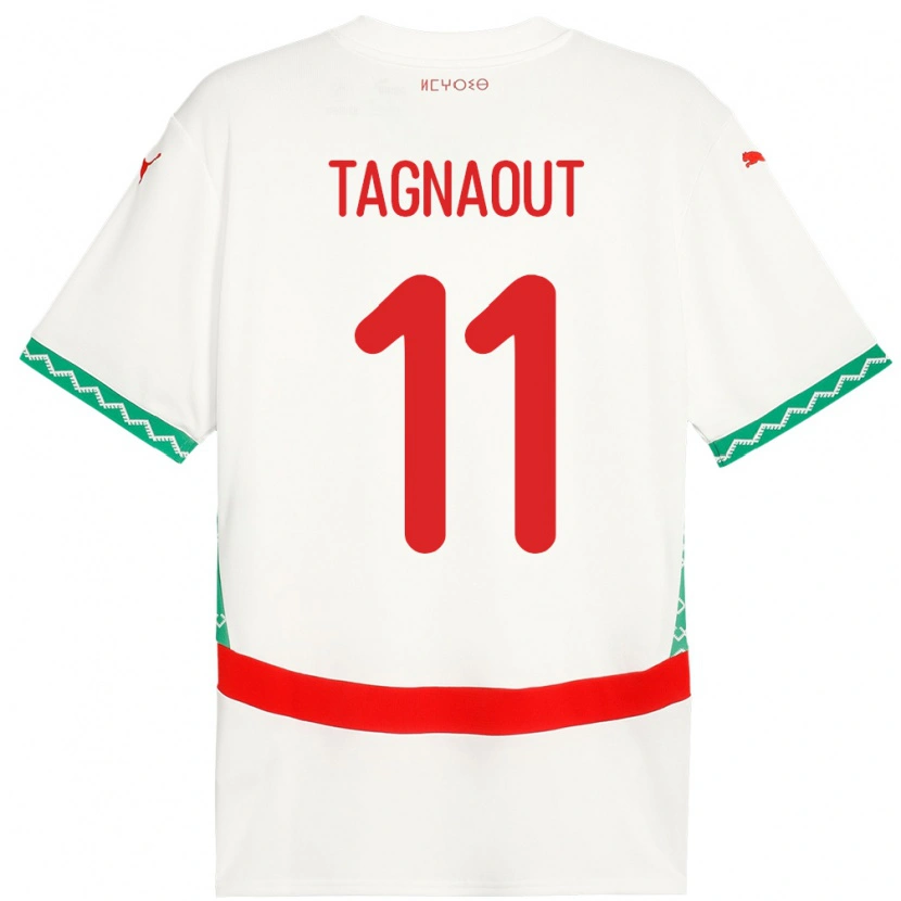 Danxen Kinder Marokko Fatima Tagnaout #11 Weiß Auswärtstrikot Trikot 24-26 T-Shirt Schweiz