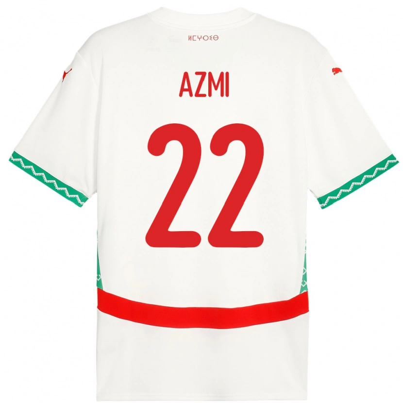Danxen Kinder Marokko Ahmed Azmi #22 Weiß Auswärtstrikot Trikot 24-26 T-Shirt Schweiz