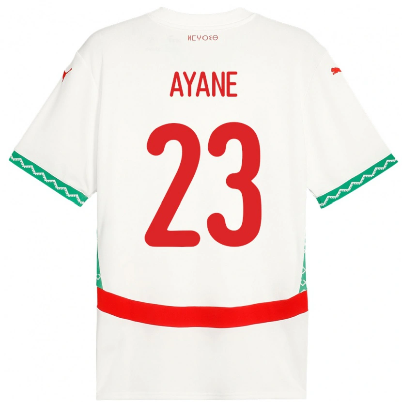 Danxen Kinder Marokko Rosella Ayane #23 Weiß Auswärtstrikot Trikot 24-26 T-Shirt Schweiz