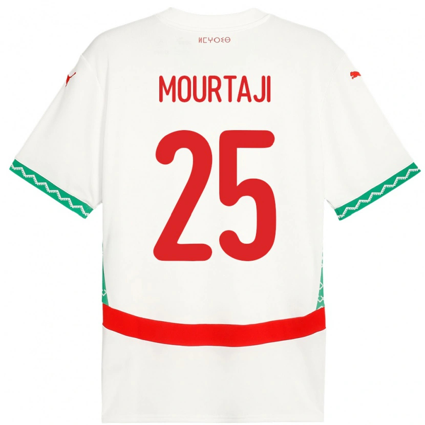 Danxen Kinder Marokko Chaymaa Mourtaji #25 Weiß Auswärtstrikot Trikot 24-26 T-Shirt Schweiz