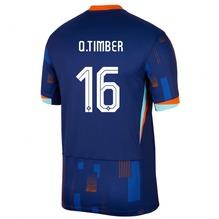 Danxen Kinder Niederlande Quinten Timber #16 Blau Auswärtstrikot Trikot 24-26 T-Shirt Schweiz