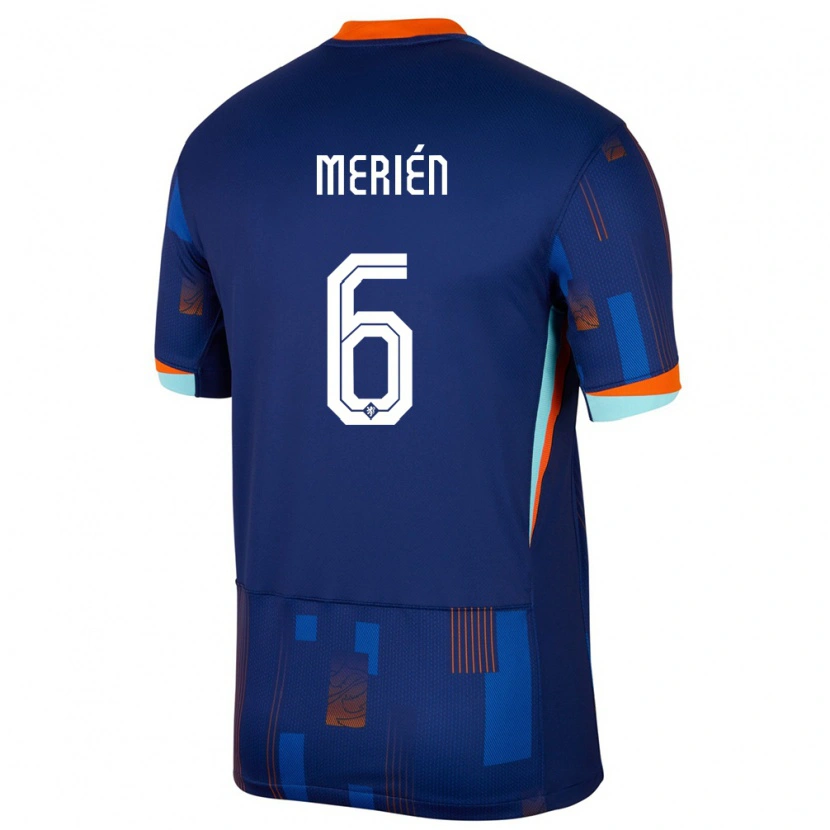 Danxen Kinder Niederlande Fabian Merién #6 Blau Auswärtstrikot Trikot 24-26 T-Shirt Schweiz
