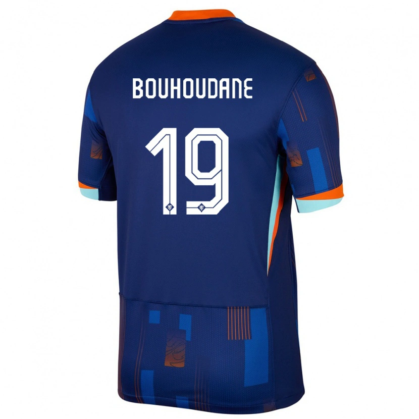 Danxen Kinder Niederlande Sami Bouhoudane #19 Blau Auswärtstrikot Trikot 24-26 T-Shirt Schweiz