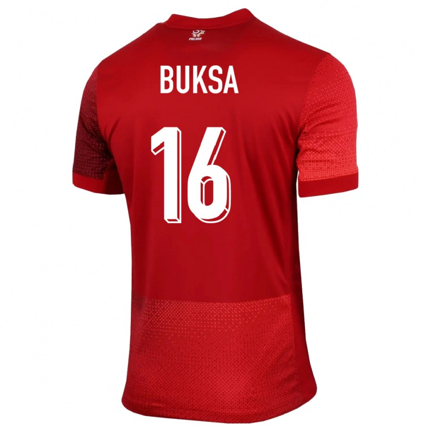 Danxen Kinder Polen Adam Buksa #16 Rot Auswärtstrikot Trikot 24-26 T-Shirt Schweiz