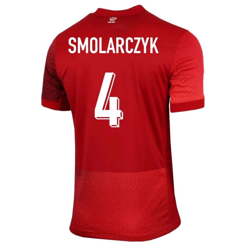 Danxen Kinder Polen Bartlomiej Smolarczyk #4 Rot Auswärtstrikot Trikot 24-26 T-Shirt Schweiz