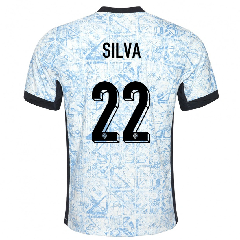 Danxen Kinder Portugal Rui Silva #22 Cremeblau Auswärtstrikot Trikot 24-26 T-Shirt Schweiz