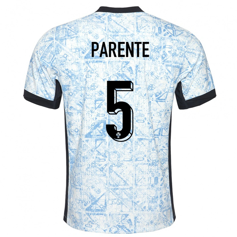 Danxen Kinder Portugal Tiago Parente #5 Cremeblau Auswärtstrikot Trikot 24-26 T-Shirt Schweiz