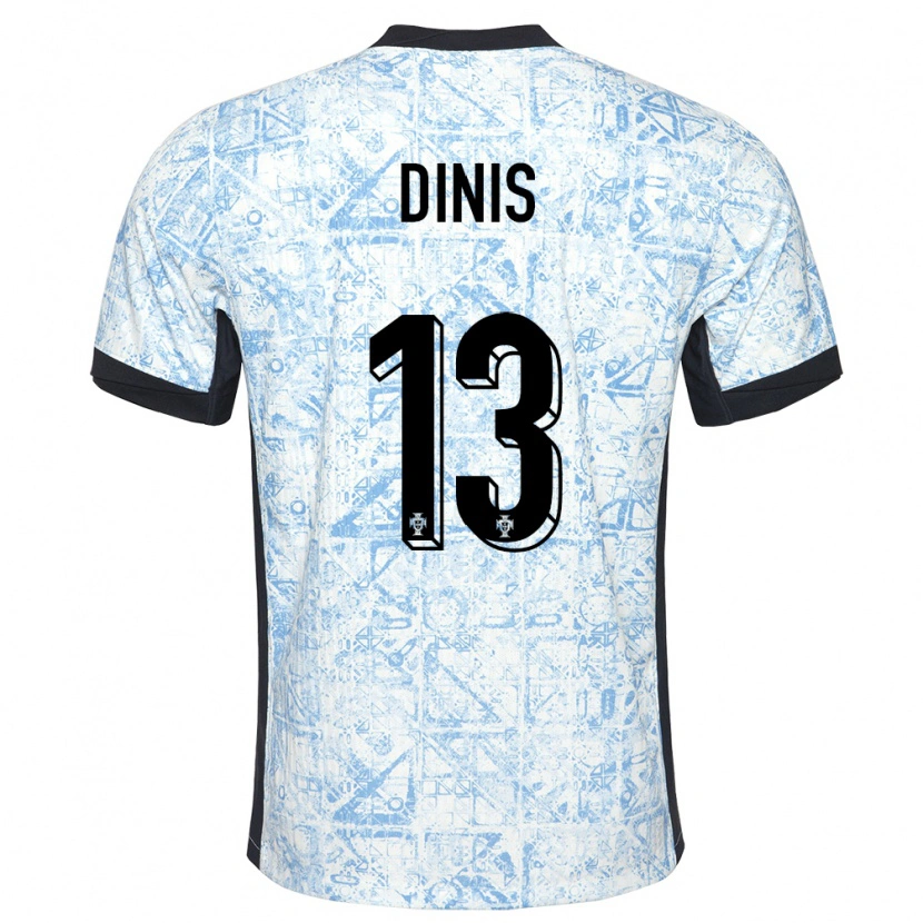 Danxen Kinder Portugal Vasco Dinis #13 Cremeblau Auswärtstrikot Trikot 24-26 T-Shirt Schweiz