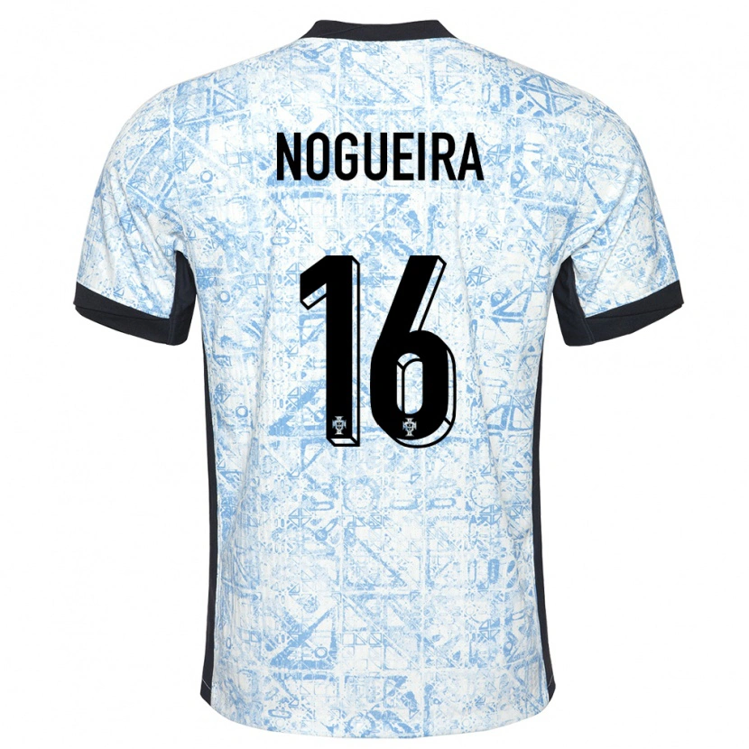 Danxen Kinder Portugal Rodrigo Nogueira #16 Cremeblau Auswärtstrikot Trikot 24-26 T-Shirt Schweiz