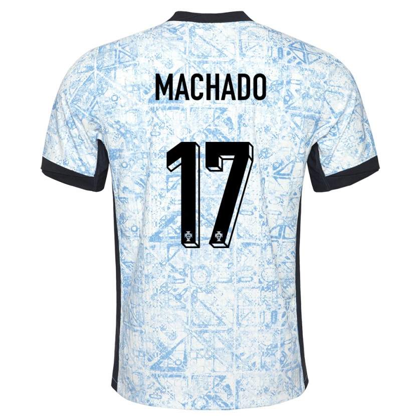 Danxen Kinder Portugal André Machado #17 Cremeblau Auswärtstrikot Trikot 24-26 T-Shirt Schweiz