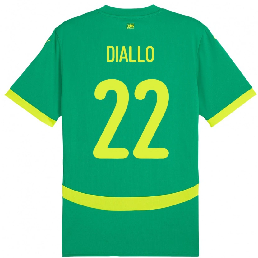 Danxen Kinder Senegal Abdou Diallo #22 Grün Auswärtstrikot Trikot 24-26 T-Shirt Schweiz