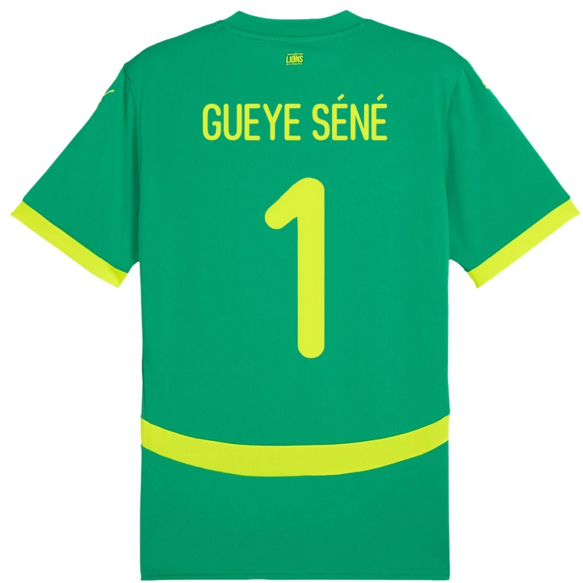 Danxen Kinder Senegal Thiaba Gueye Sene #1 Grün Auswärtstrikot Trikot 24-26 T-Shirt Schweiz