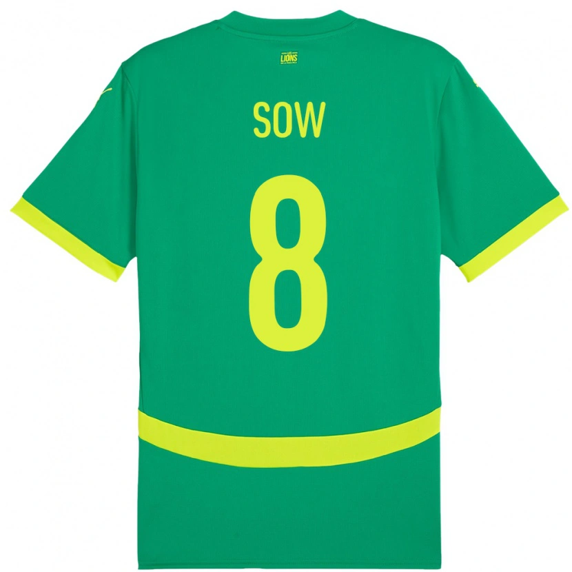 Danxen Kinder Senegal Mbayang Sow #8 Grün Auswärtstrikot Trikot 24-26 T-Shirt Schweiz
