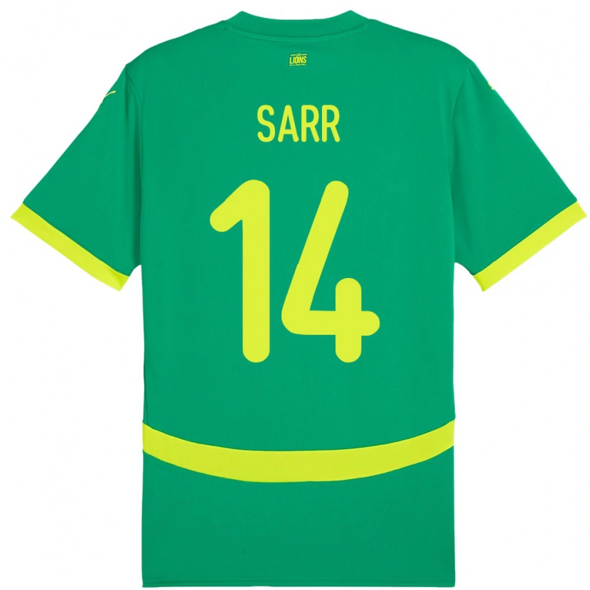 Danxen Kinder Senegal Pape Sarr #14 Grün Auswärtstrikot Trikot 24-26 T-Shirt Schweiz
