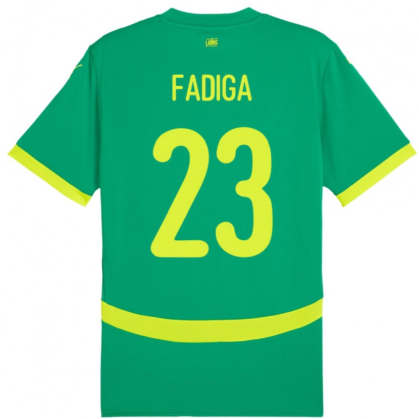 Danxen Kinder Senegal Noah Fadiga #23 Grün Auswärtstrikot Trikot 24-26 T-Shirt Schweiz