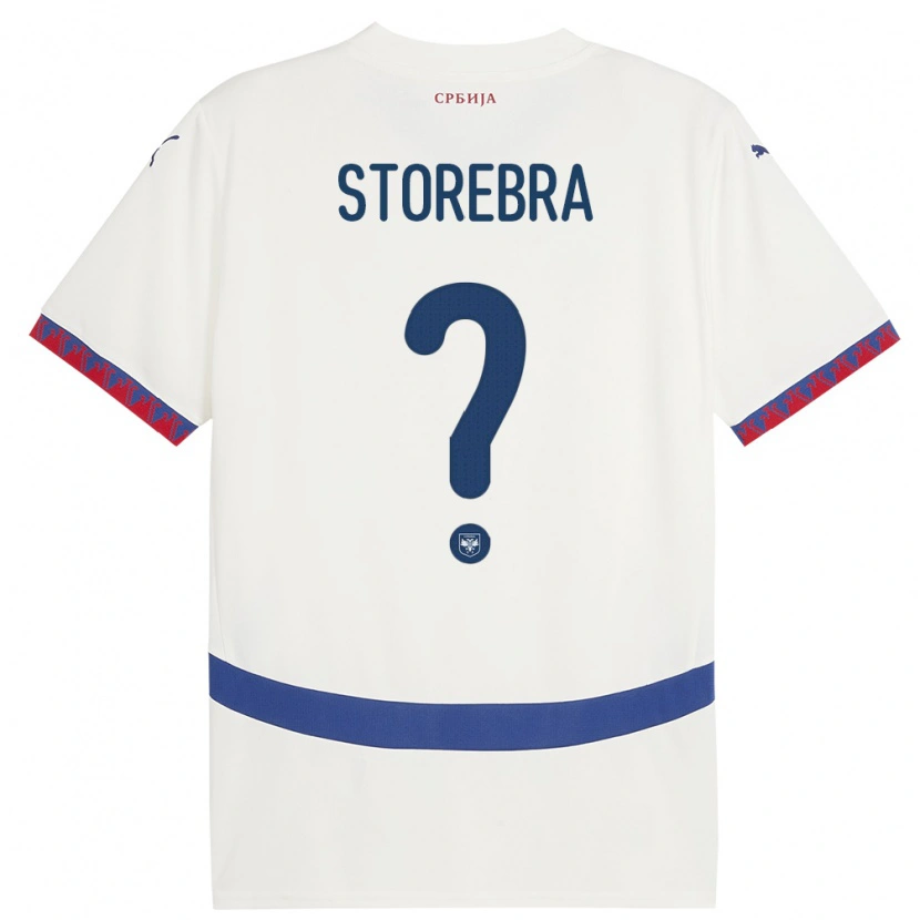 Danxen Kinder Serbien Sasa Storebra #0 Weiß Auswärtstrikot Trikot 24-26 T-Shirt Schweiz