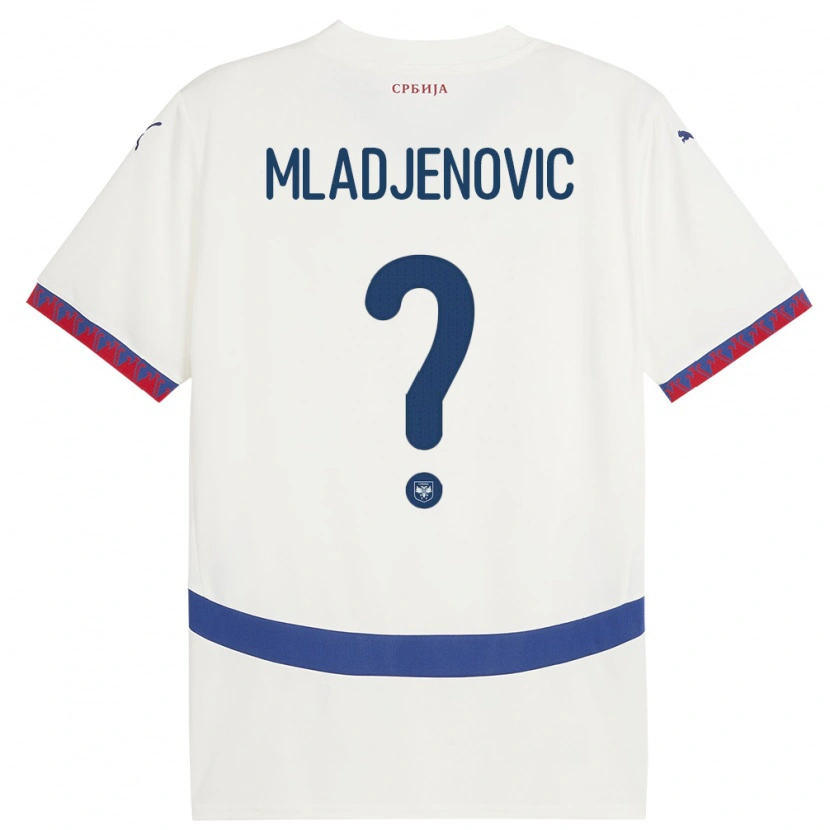Danxen Kinder Serbien Uros Mladjenovic #0 Weiß Auswärtstrikot Trikot 24-26 T-Shirt Schweiz