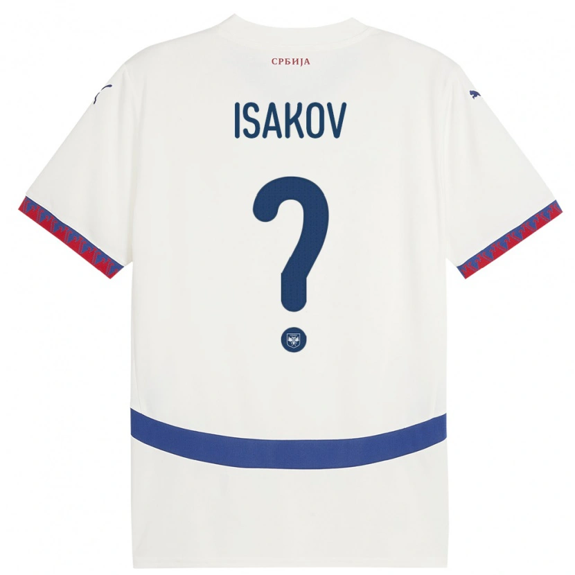 Danxen Kinder Serbien Dusan Isakov #0 Weiß Auswärtstrikot Trikot 24-26 T-Shirt Schweiz