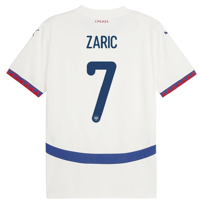 Danxen Kinder Serbien Luka Zaric #7 Weiß Auswärtstrikot Trikot 24-26 T-Shirt Schweiz