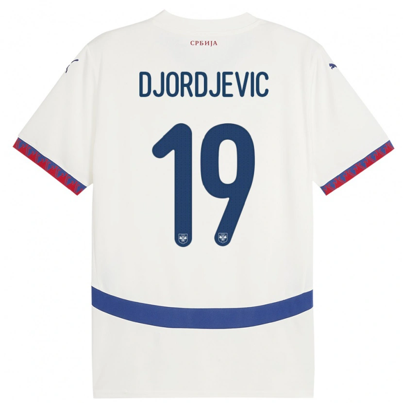Danxen Kinder Serbien Luka Djordjevic #19 Weiß Auswärtstrikot Trikot 24-26 T-Shirt Schweiz