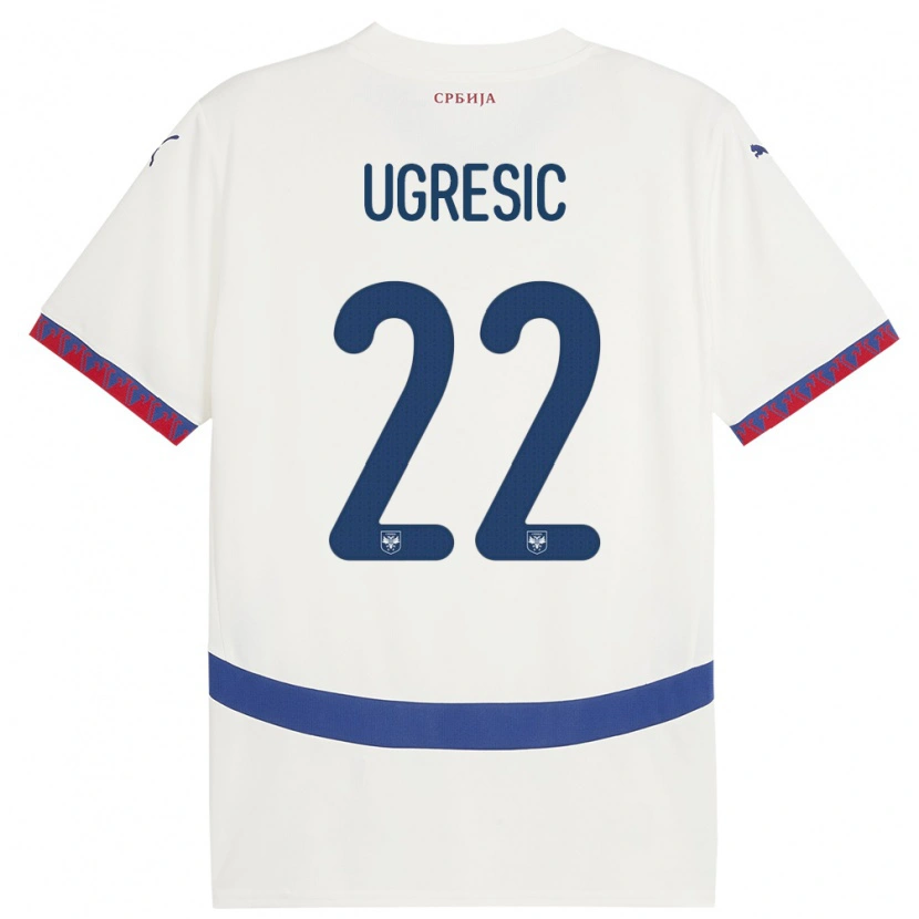 Danxen Kinder Serbien Ognjen Ugresic #22 Weiß Auswärtstrikot Trikot 24-26 T-Shirt Schweiz