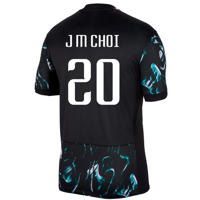 Danxen Kinder Südkorea Min-Jun Choi #20 Schwarz Auswärtstrikot Trikot 24-26 T-Shirt Schweiz