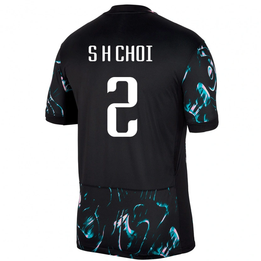 Danxen Kinder Südkorea Choi Seok Hyeon #2 Schwarz Auswärtstrikot Trikot 24-26 T-Shirt Schweiz