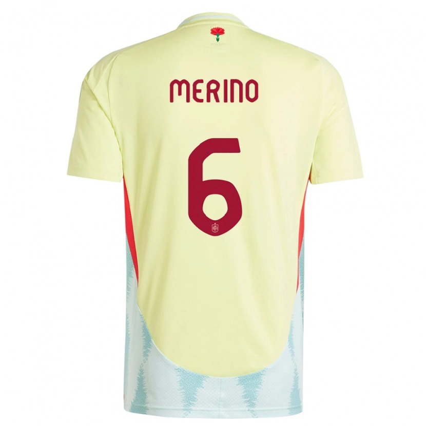 Danxen Kinder Spanien Mikel Merino #6 Gelb Auswärtstrikot Trikot 24-26 T-Shirt Schweiz