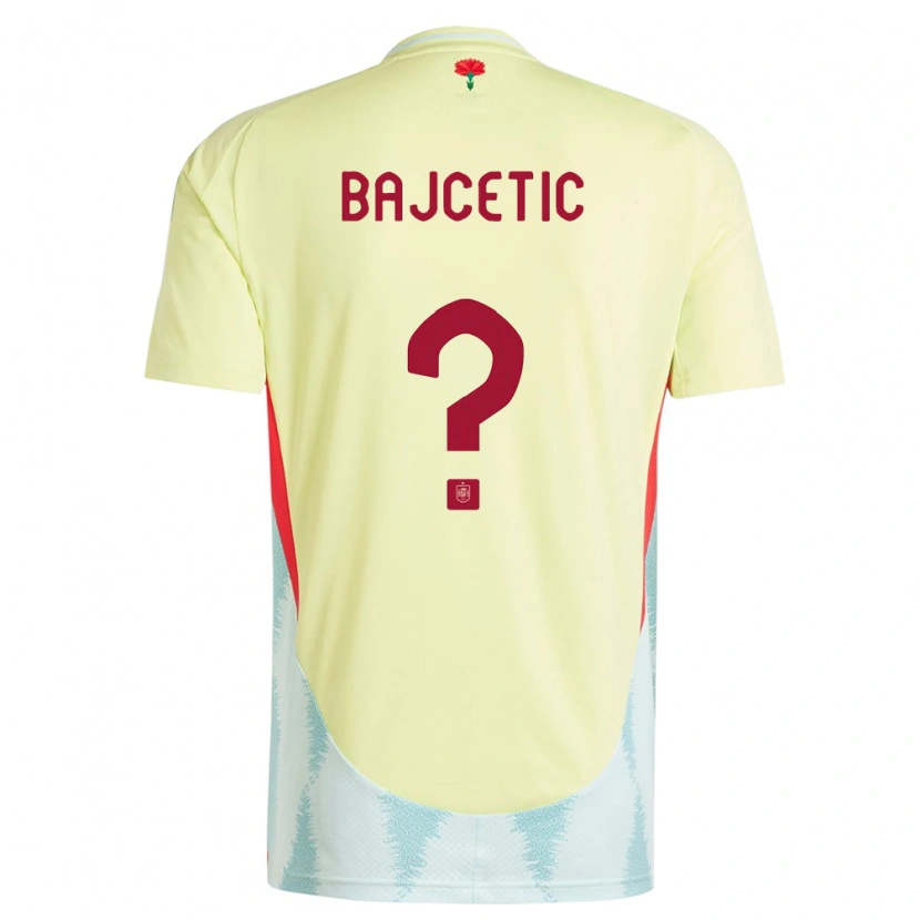 Danxen Kinder Spanien Stefan Bajcetic #0 Gelb Auswärtstrikot Trikot 24-26 T-Shirt Schweiz