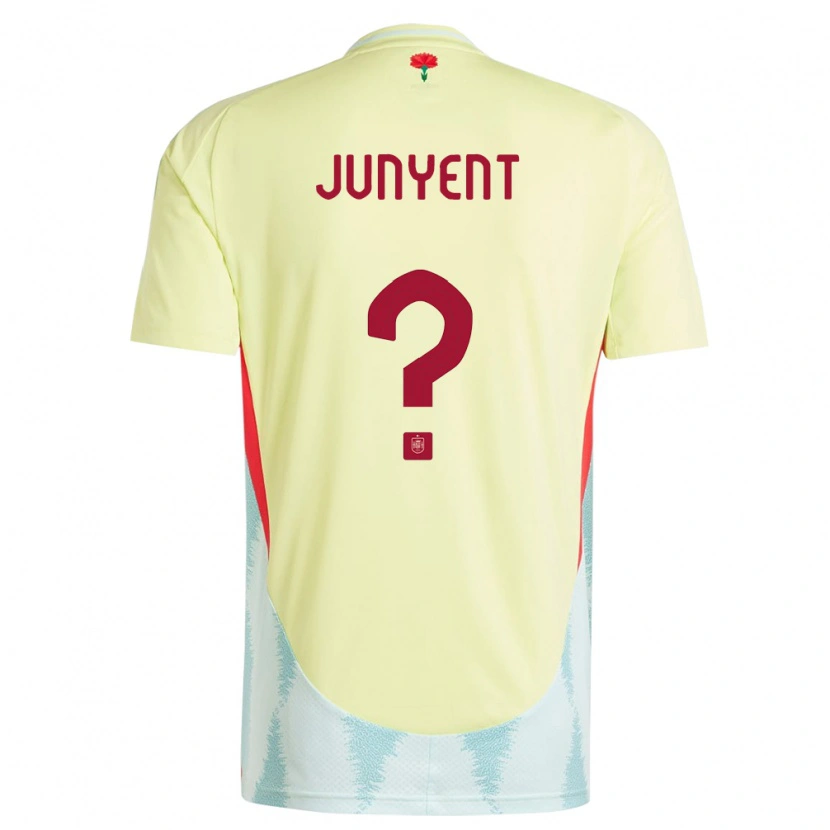 Danxen Kinder Spanien Quim Junyent #0 Gelb Auswärtstrikot Trikot 24-26 T-Shirt Schweiz