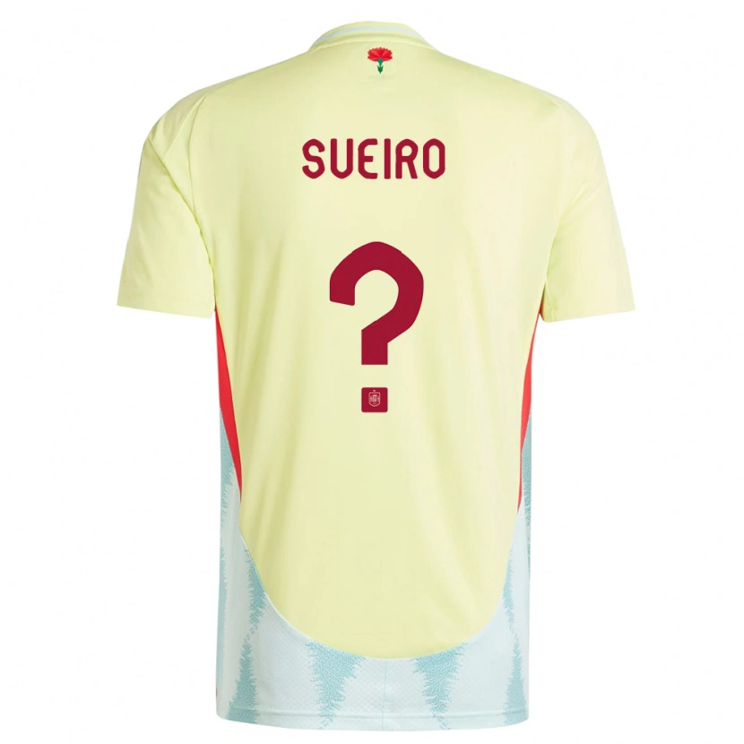 Danxen Kinder Spanien David Sueiro #0 Gelb Auswärtstrikot Trikot 24-26 T-Shirt Schweiz
