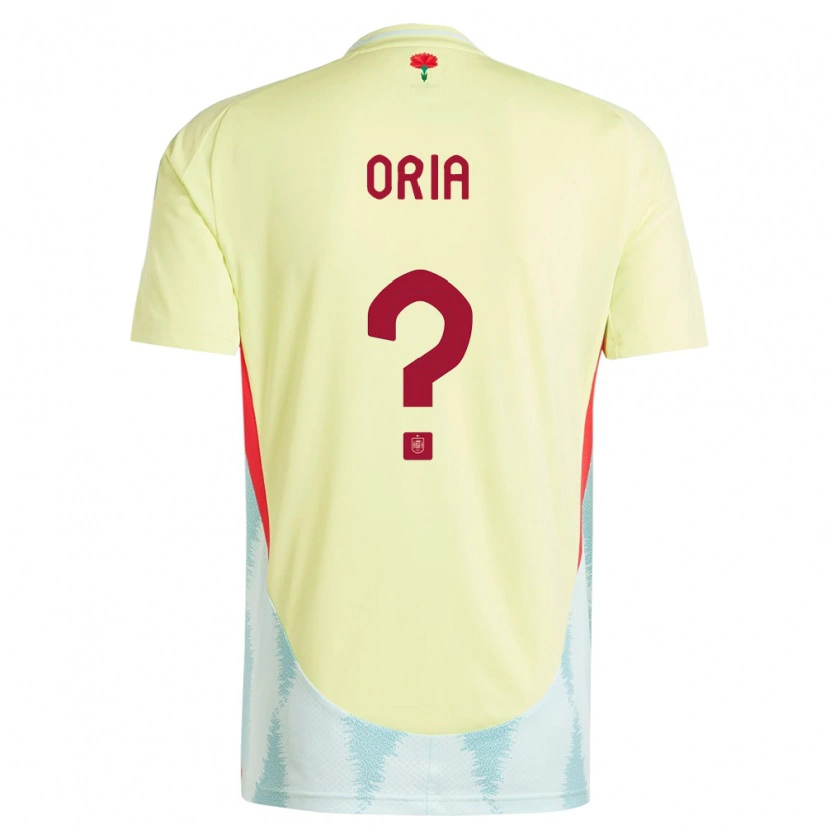 Danxen Kinder Spanien Pablo Oria #0 Gelb Auswärtstrikot Trikot 24-26 T-Shirt Schweiz