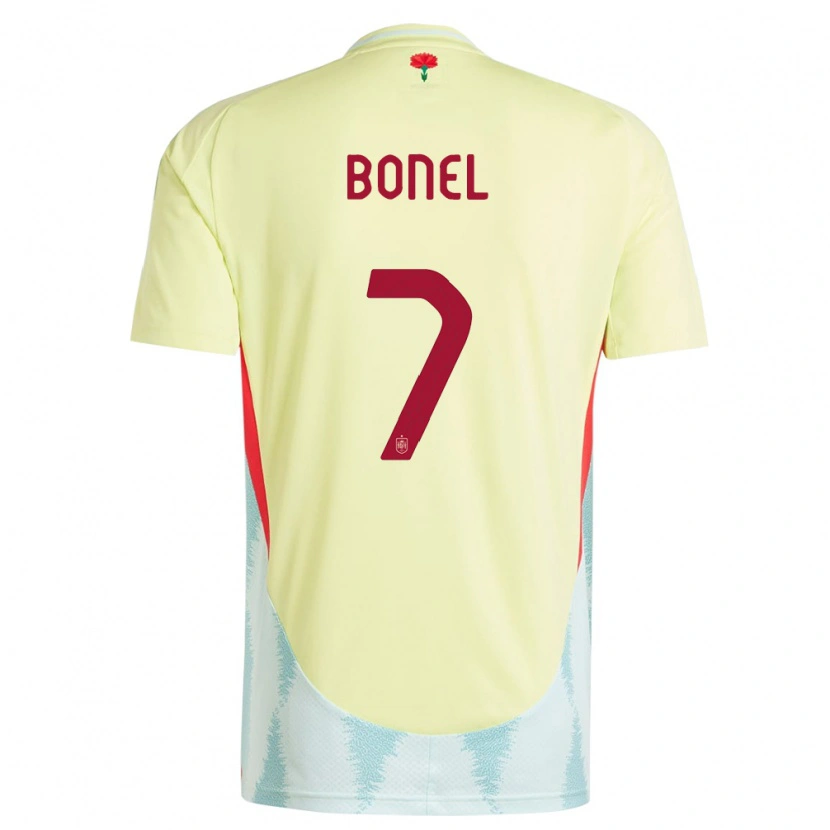 Danxen Kinder Spanien Asier Bonel #7 Gelb Auswärtstrikot Trikot 24-26 T-Shirt Schweiz